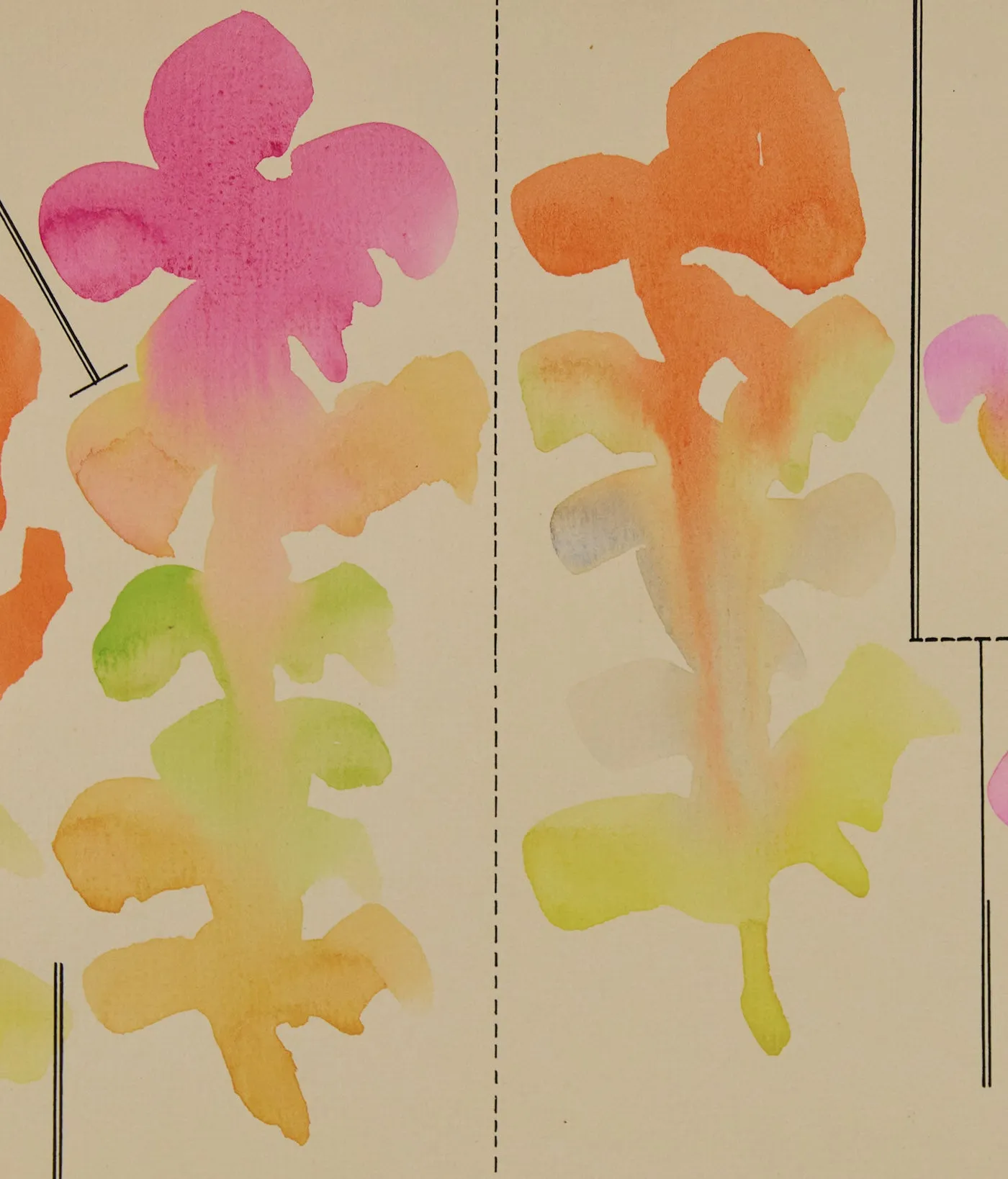 HAROLD TOWN "FOUR CLOUD" WATERCOLOR, 1973