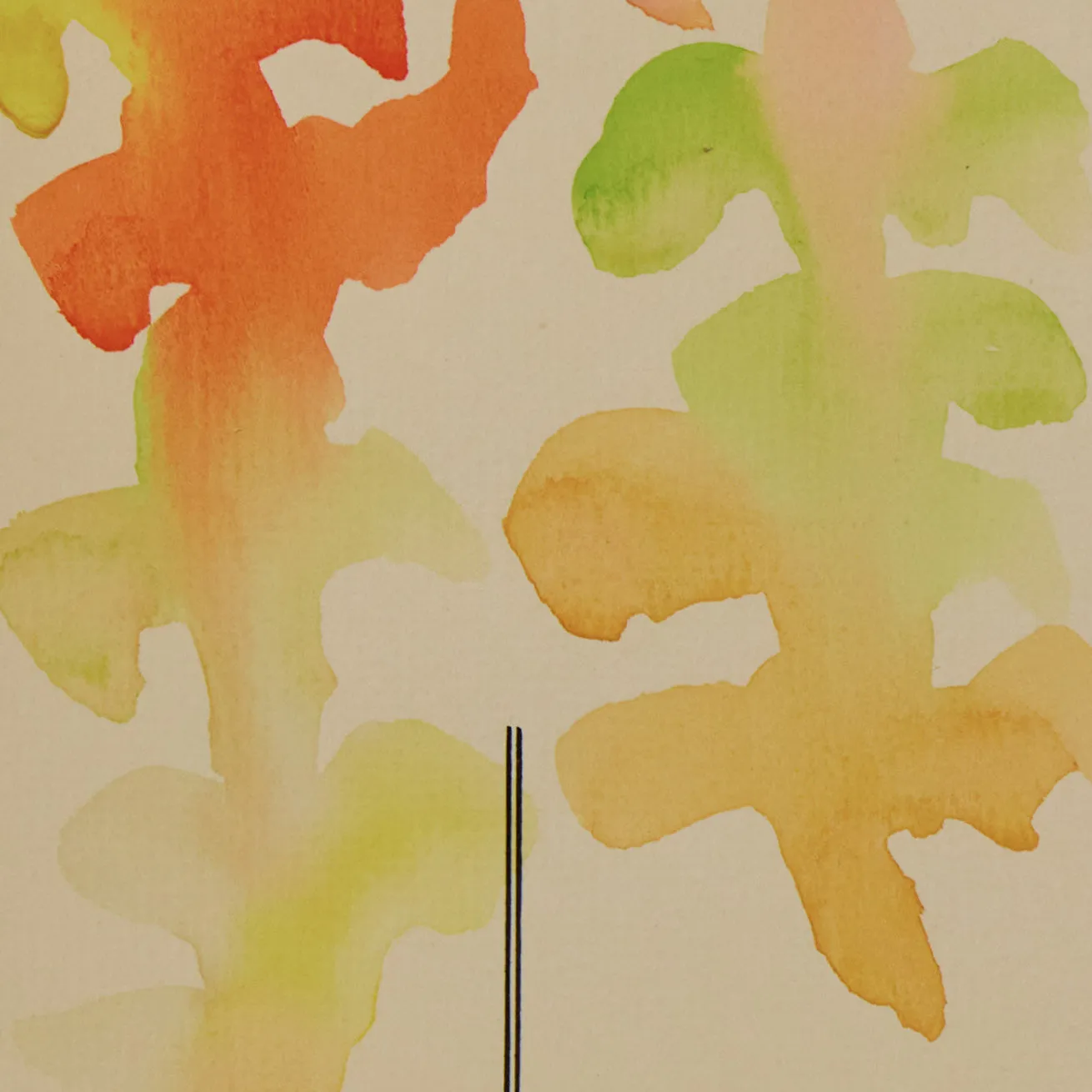 HAROLD TOWN "FOUR CLOUD" WATERCOLOR, 1973