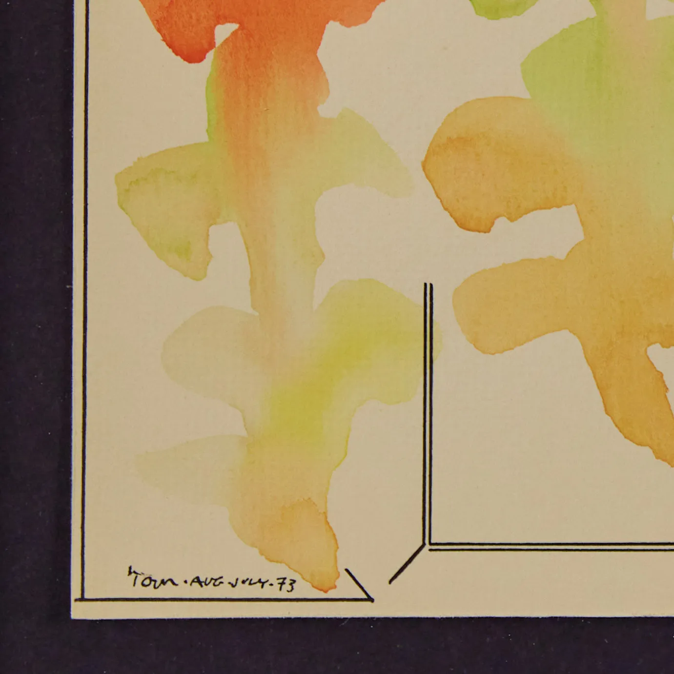 HAROLD TOWN "FOUR CLOUD" WATERCOLOR, 1973