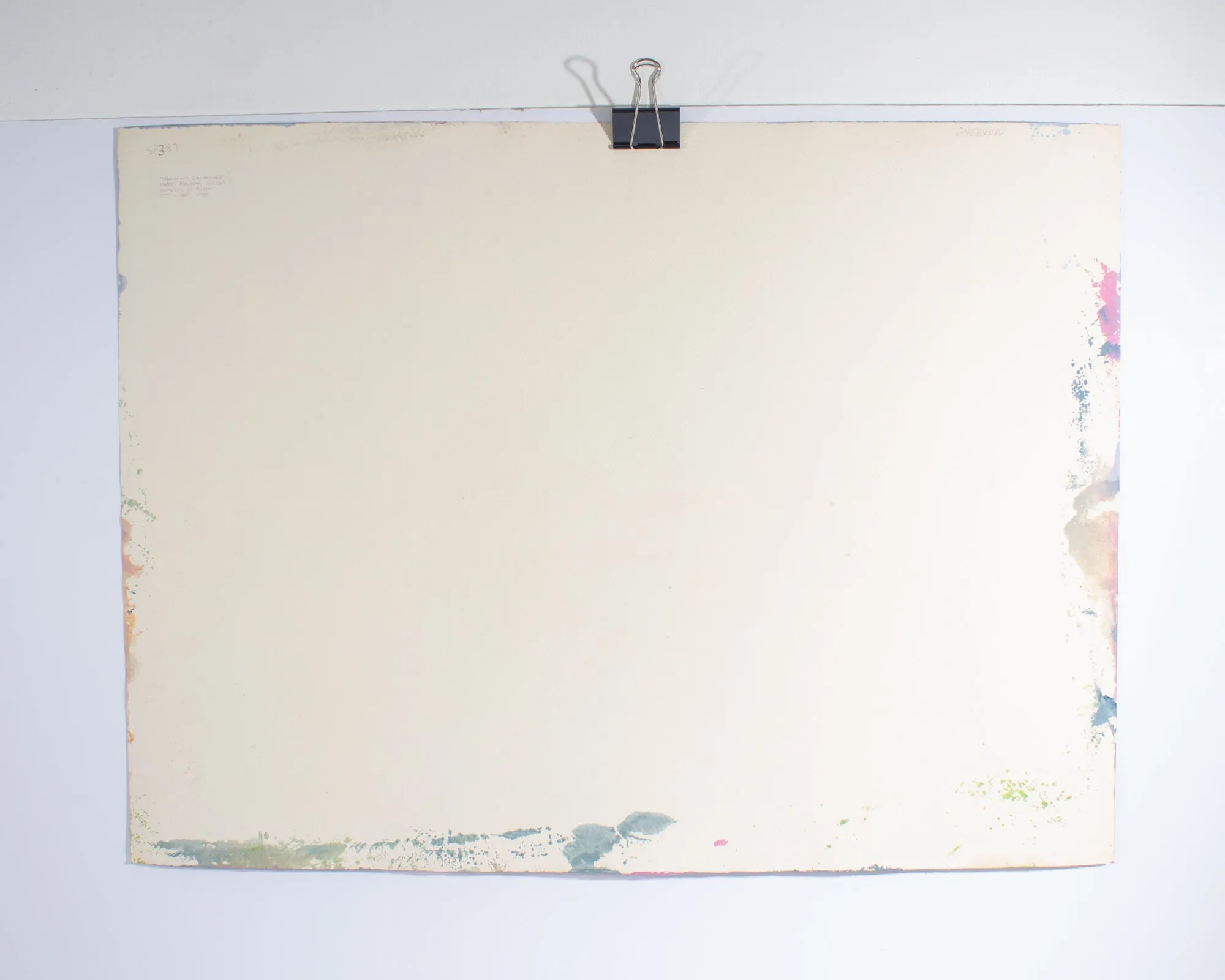 Harry Hilson Signed 1985 “Abstract Landscape” Mixed Media Painting