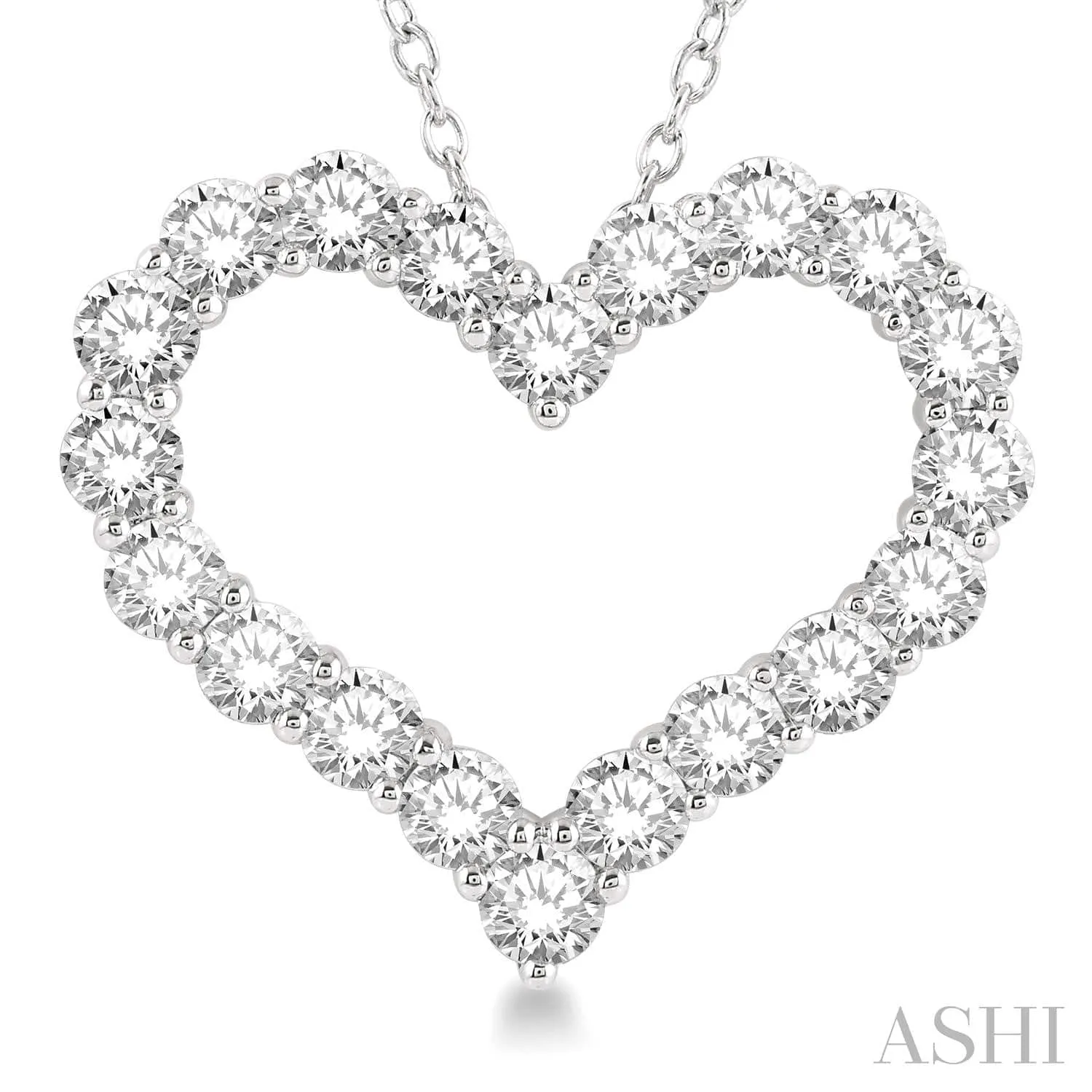 Heart Shape Diamond Pendant 1/4 ctw
