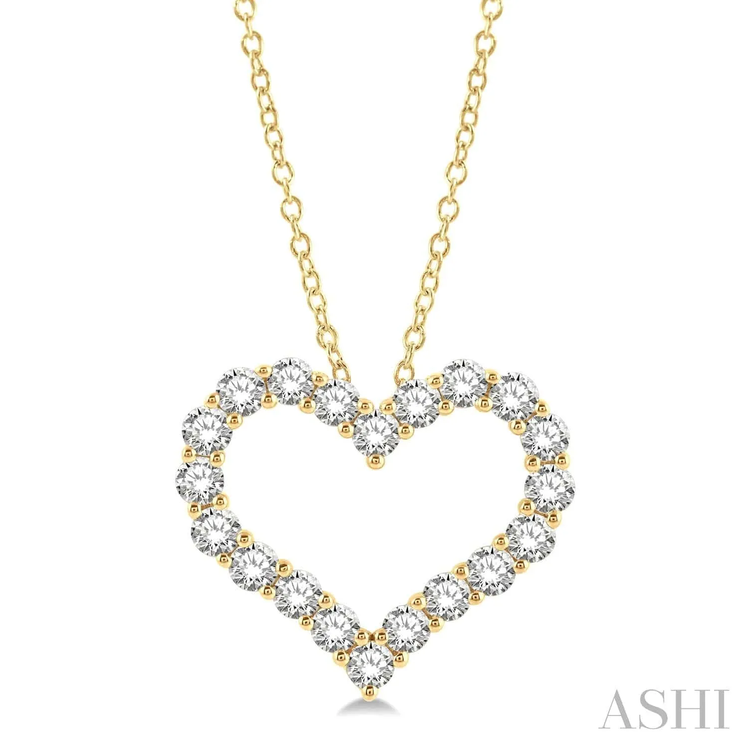 Heart Shape Diamond Pendant 1/4 ctw