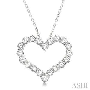 Heart Shape Diamond Pendant 1/4 ctw