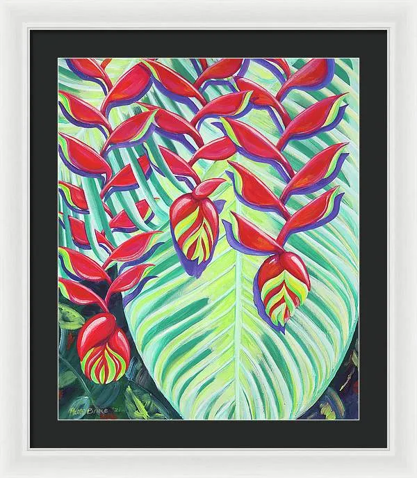 Heliconia Weave - Framed Print