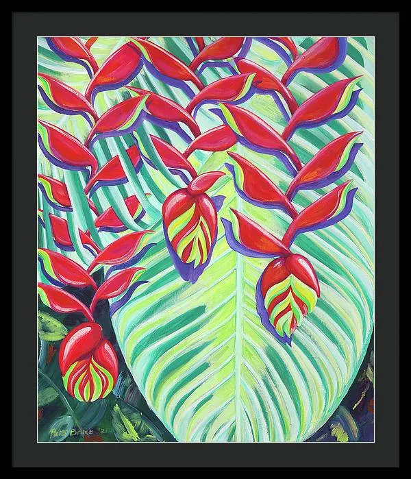 Heliconia Weave - Framed Print