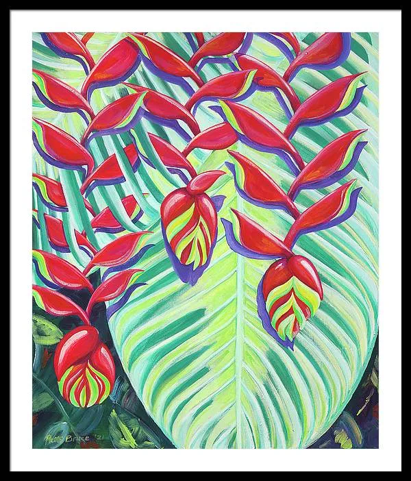Heliconia Weave - Framed Print