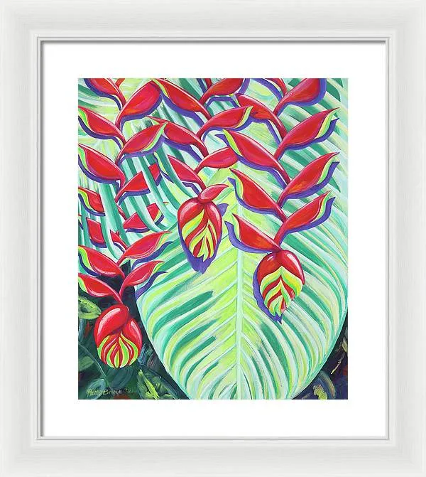Heliconia Weave - Framed Print
