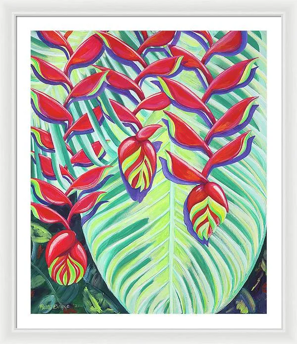Heliconia Weave - Framed Print
