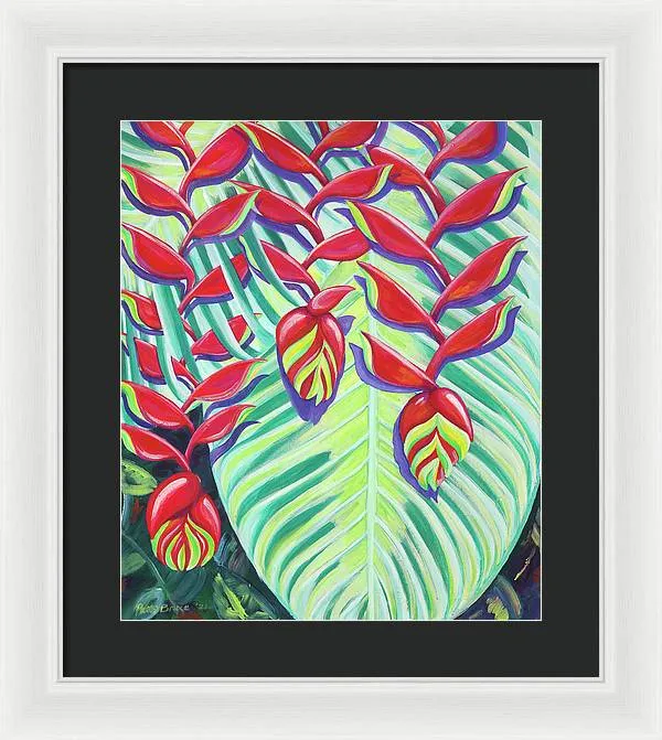 Heliconia Weave - Framed Print
