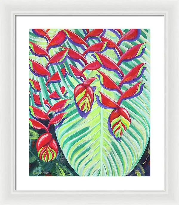 Heliconia Weave - Framed Print