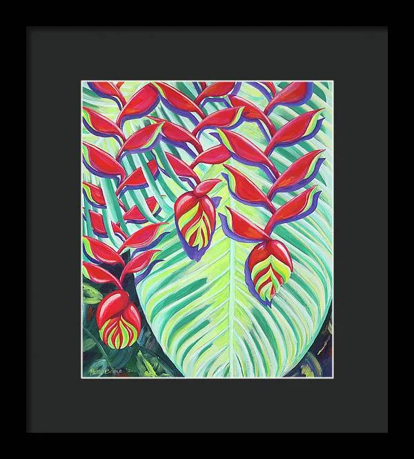 Heliconia Weave - Framed Print