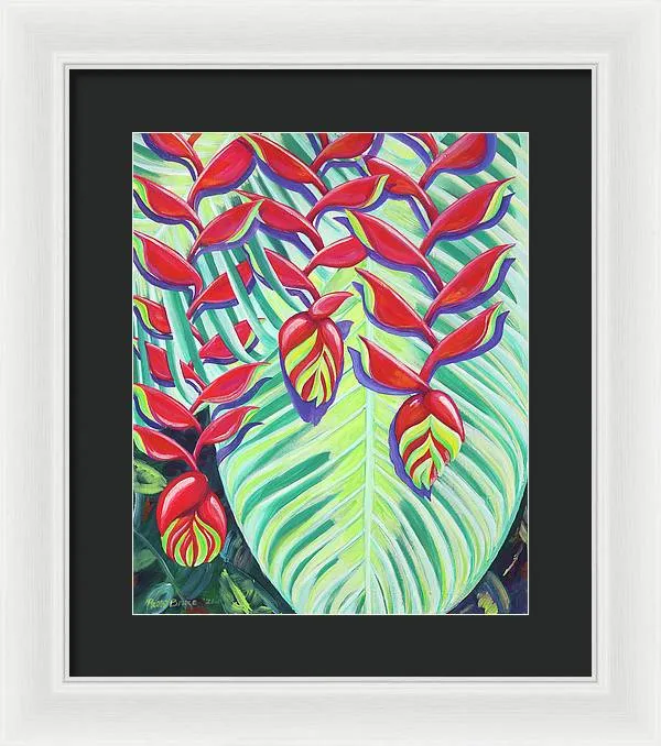 Heliconia Weave - Framed Print