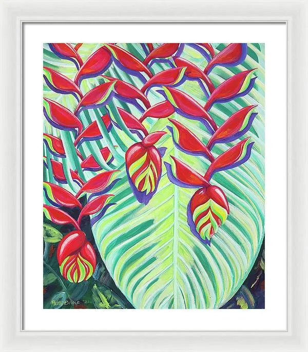 Heliconia Weave - Framed Print