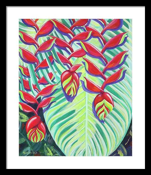 Heliconia Weave - Framed Print