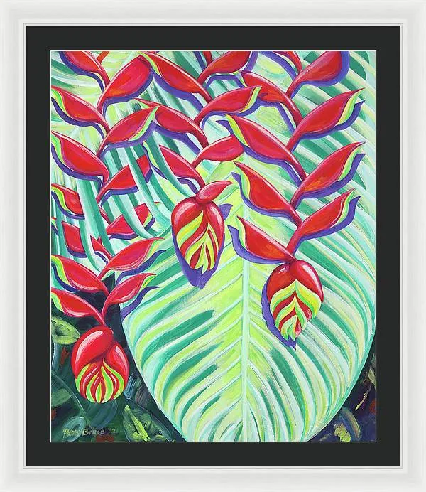 Heliconia Weave - Framed Print