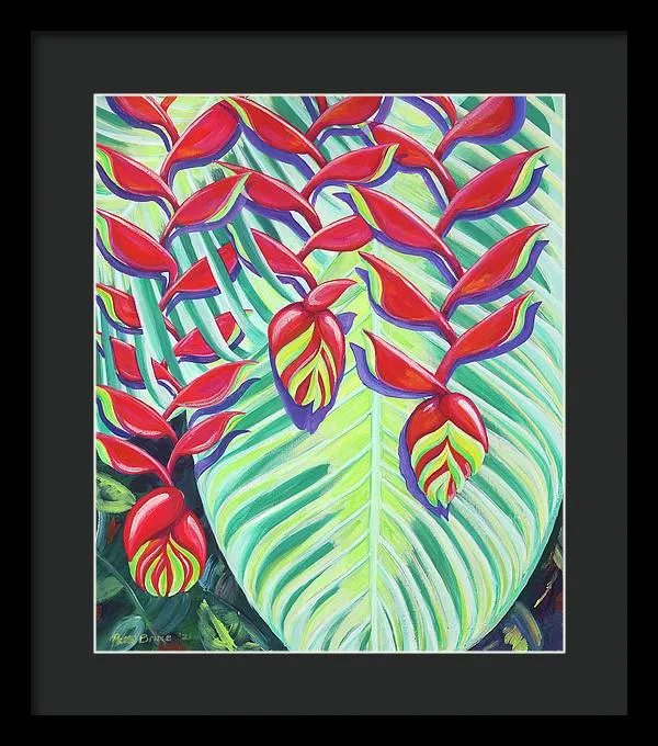 Heliconia Weave - Framed Print