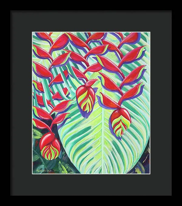 Heliconia Weave - Framed Print