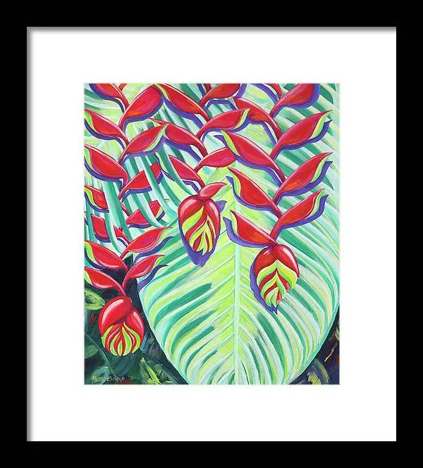 Heliconia Weave - Framed Print