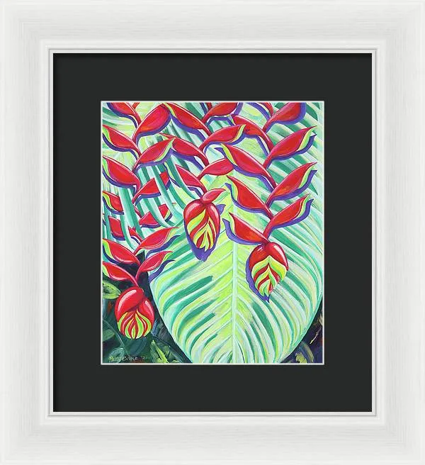 Heliconia Weave - Framed Print