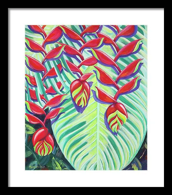 Heliconia Weave - Framed Print