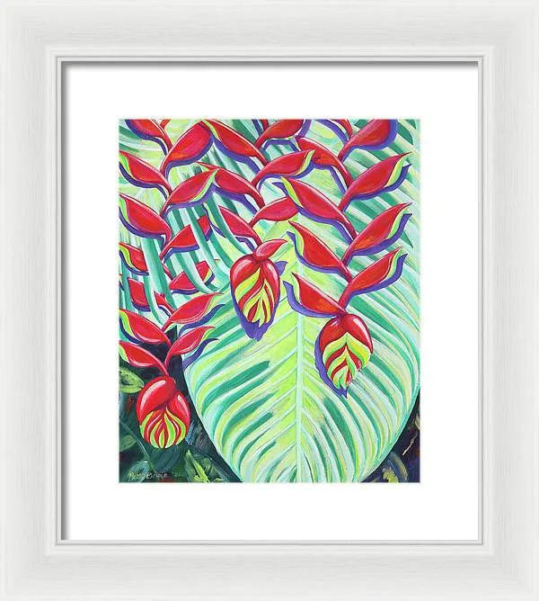 Heliconia Weave - Framed Print