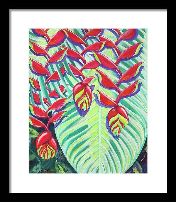 Heliconia Weave - Framed Print