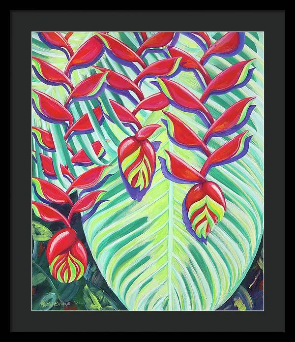 Heliconia Weave - Framed Print