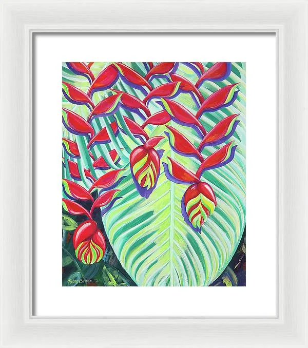 Heliconia Weave - Framed Print