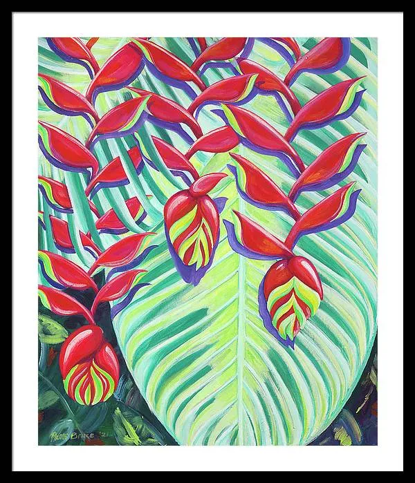 Heliconia Weave - Framed Print