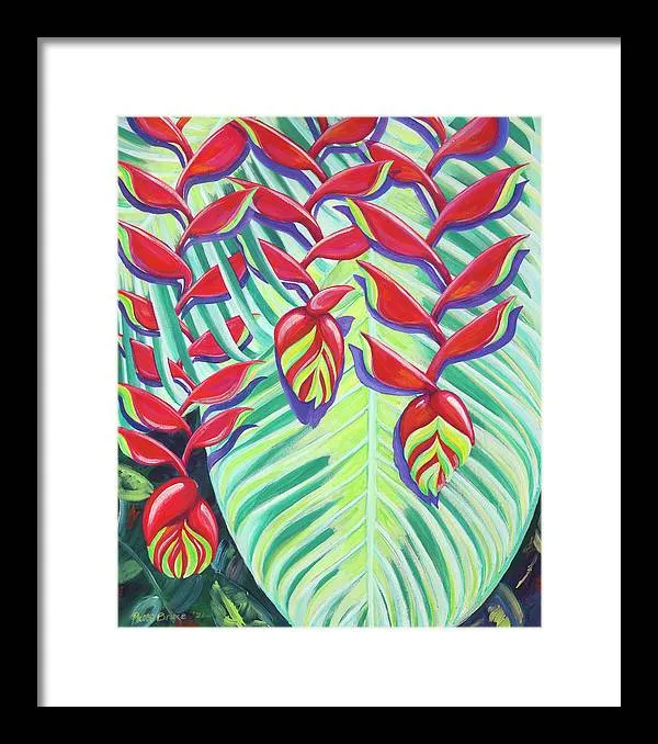 Heliconia Weave - Framed Print