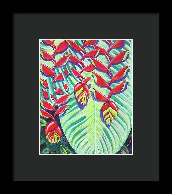 Heliconia Weave - Framed Print