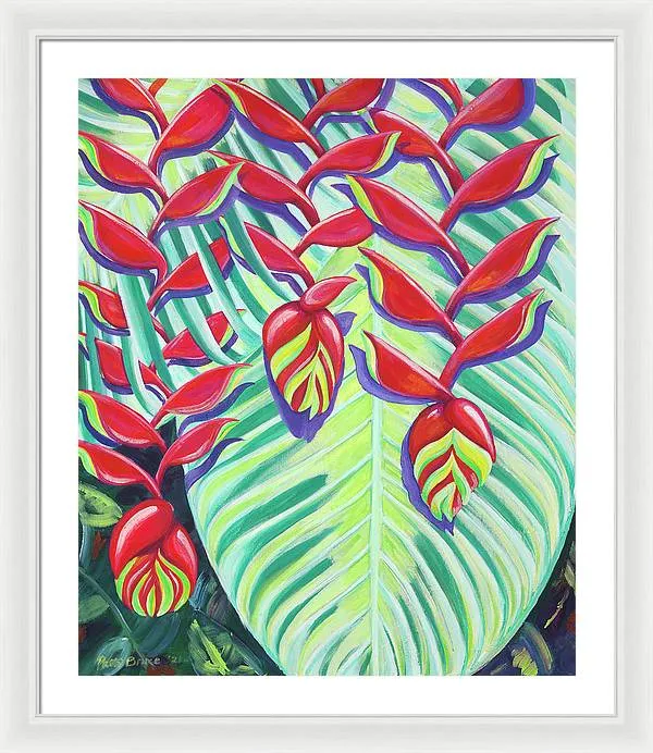 Heliconia Weave - Framed Print