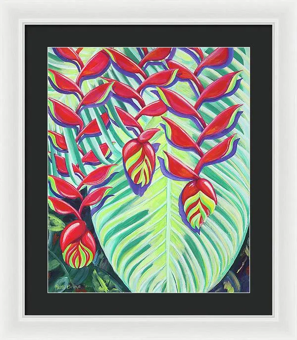 Heliconia Weave - Framed Print