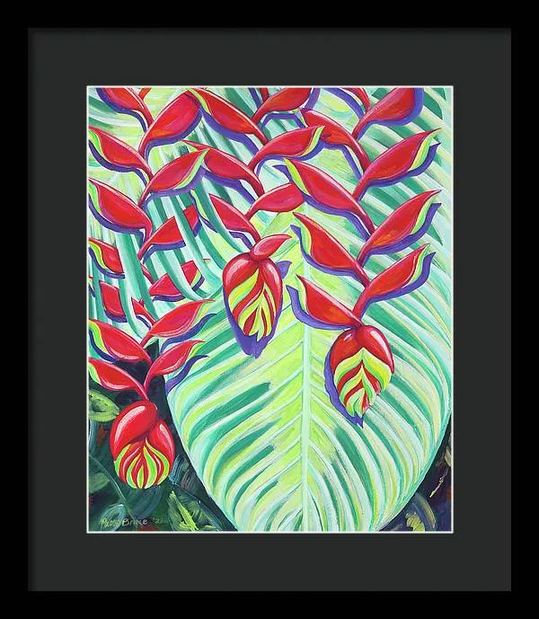 Heliconia Weave - Framed Print
