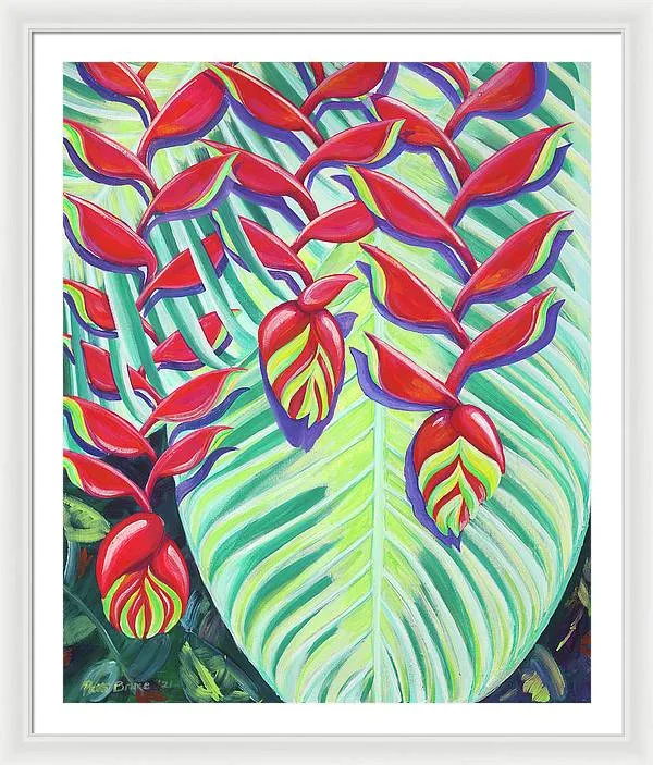 Heliconia Weave - Framed Print