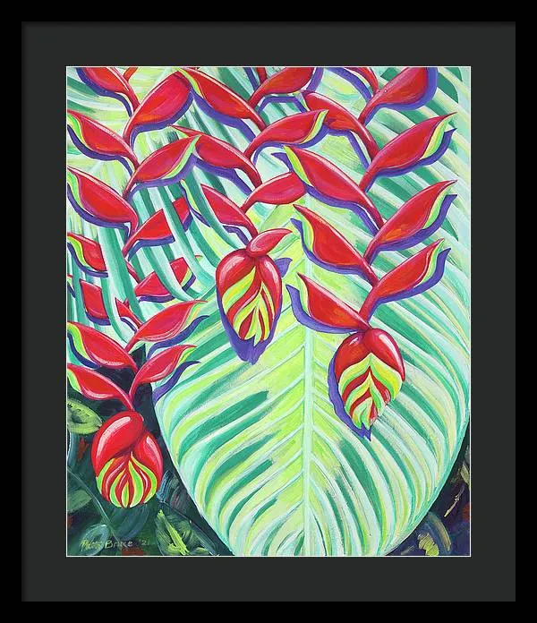 Heliconia Weave - Framed Print