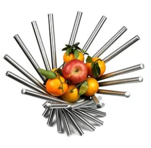 Heliot Stainless Steel Modern Fruit Bowl