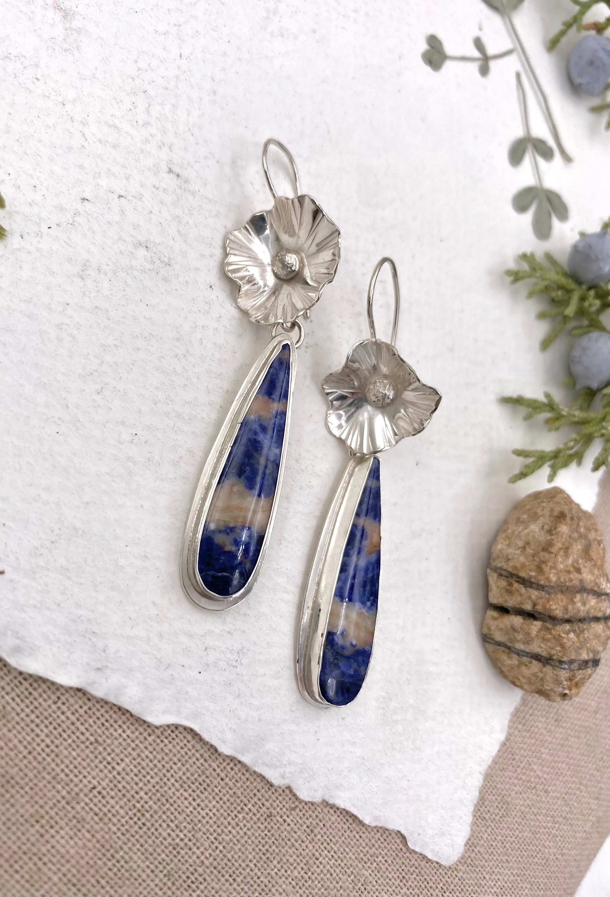 Hollyhock Earrings
