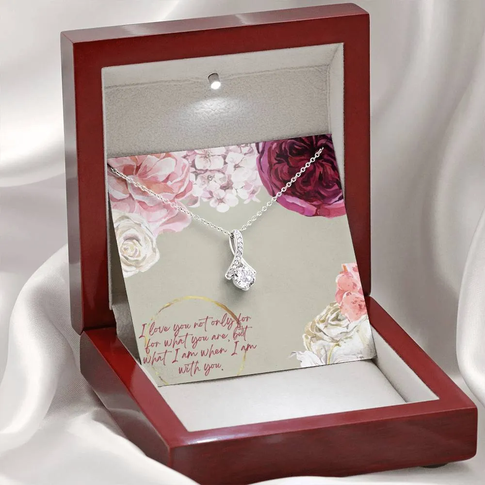 I love being with you-Alluring Beauty Solitaire Necklace for Women