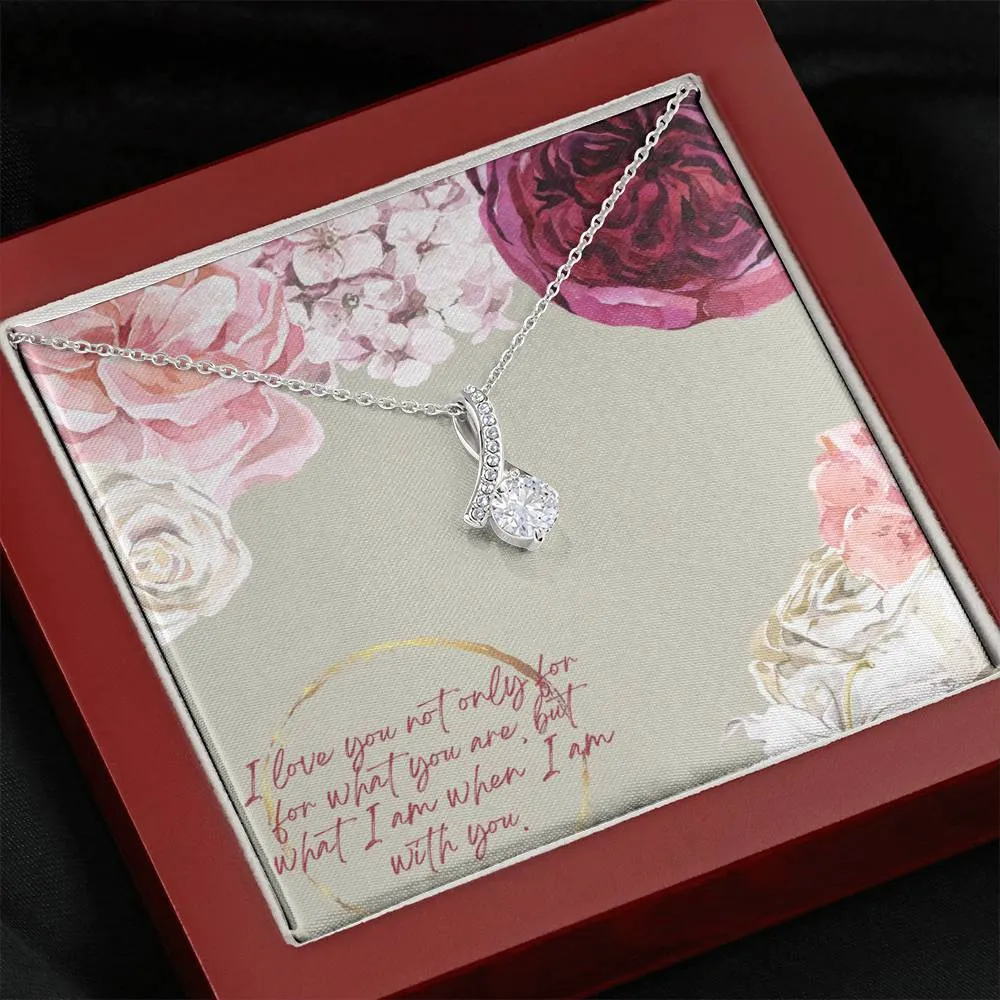I love being with you-Alluring Beauty Solitaire Necklace for Women