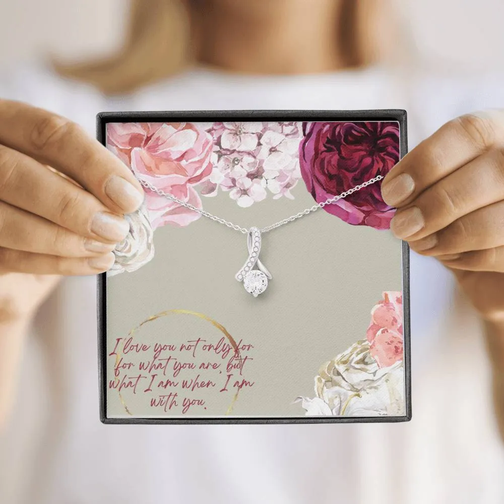I love being with you-Alluring Beauty Solitaire Necklace for Women