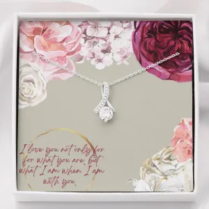 I love being with you-Alluring Beauty Solitaire Necklace for Women