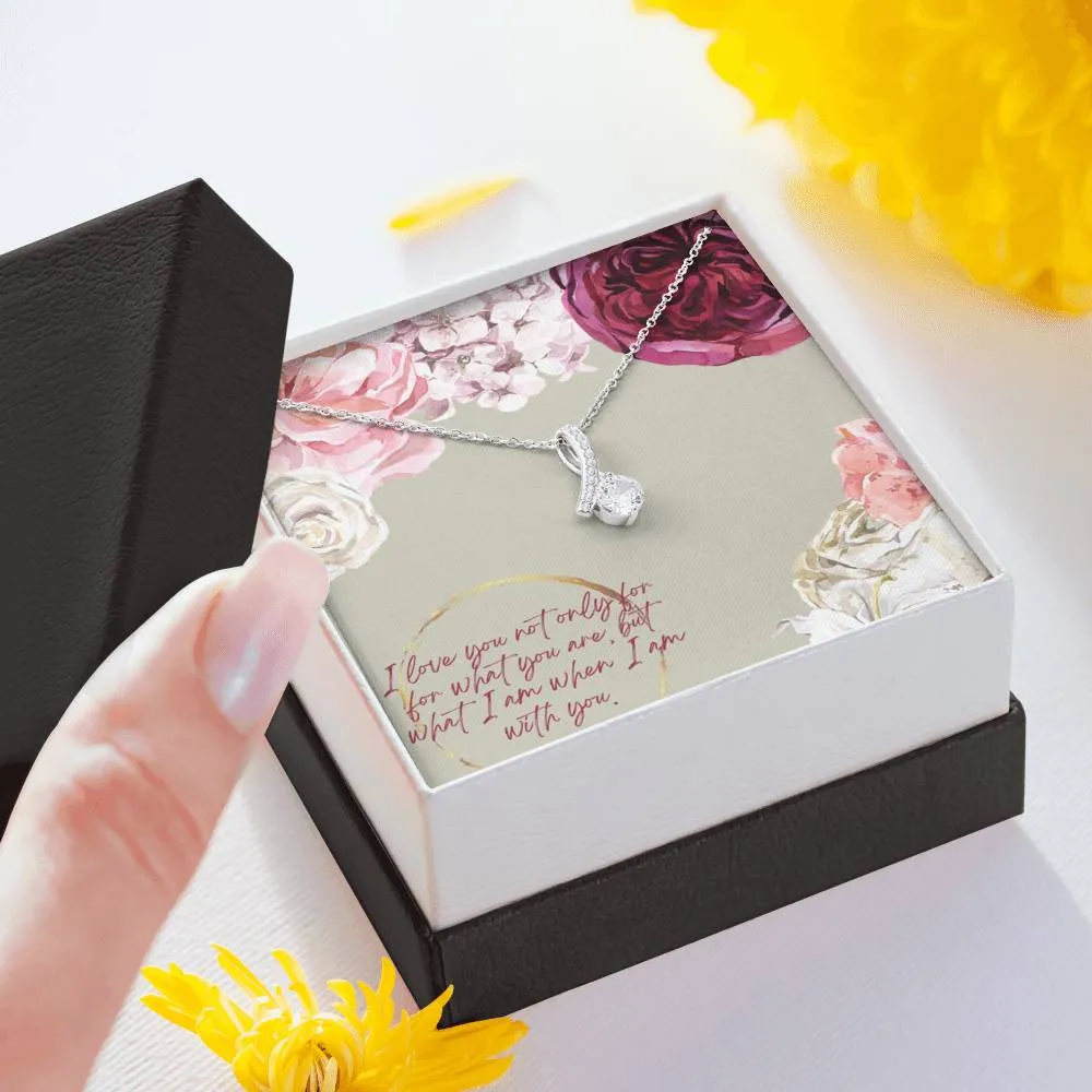 I love being with you-Alluring Beauty Solitaire Necklace for Women
