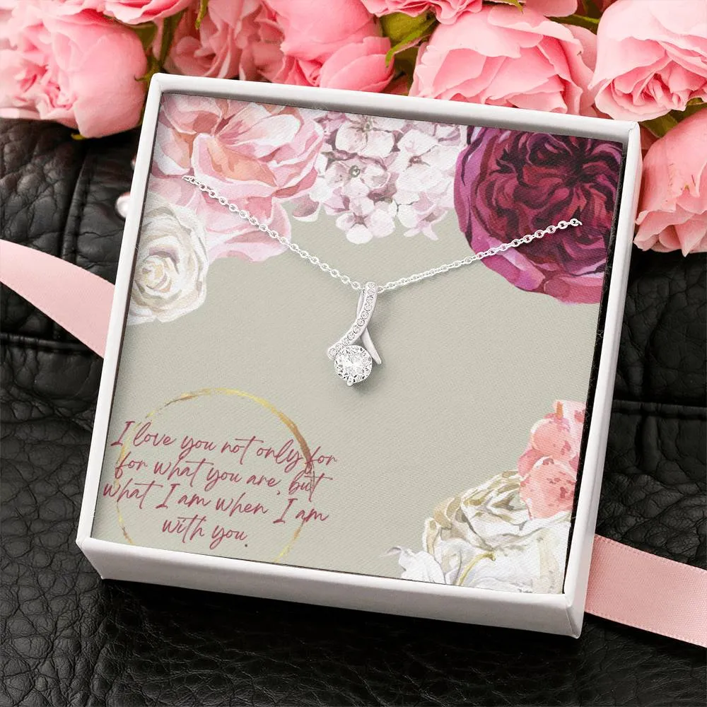 I love being with you-Alluring Beauty Solitaire Necklace for Women