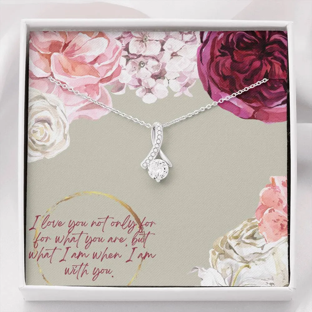 I love being with you-Alluring Beauty Solitaire Necklace for Women