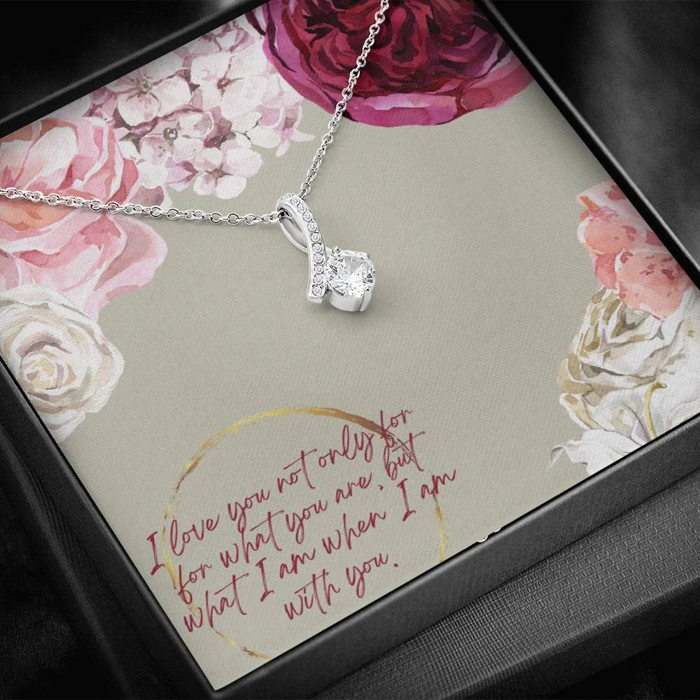 I love being with you-Alluring Beauty Solitaire Necklace for Women