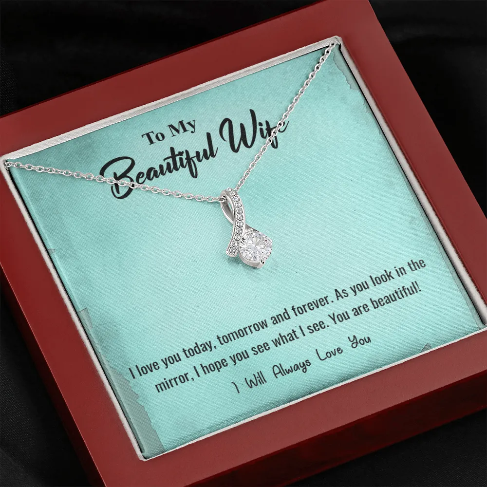 I Love You Today -  Alluring Beauty Infinity Necklace Message Card
