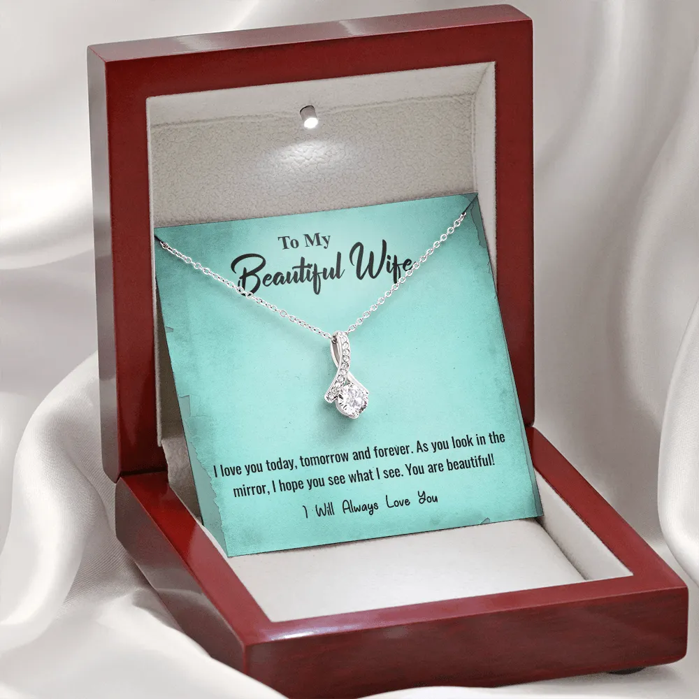 I Love You Today -  Alluring Beauty Infinity Necklace Message Card