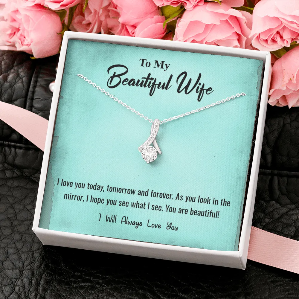 I Love You Today -  Alluring Beauty Infinity Necklace Message Card