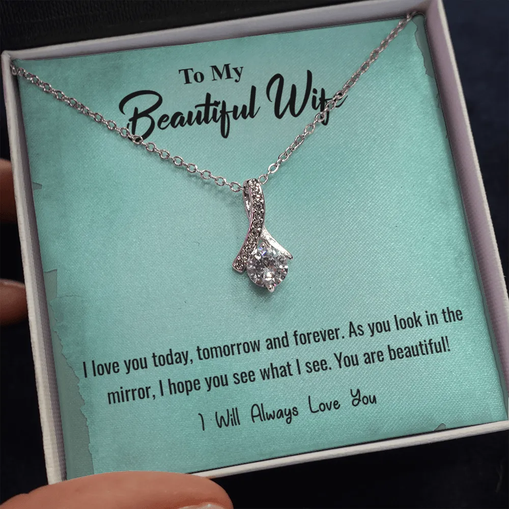 I Love You Today -  Alluring Beauty Infinity Necklace Message Card